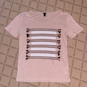 J. Crew T-shirt w embroidery NWOT XS